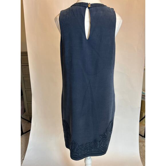 Tommy Bahamas | 100% Silk Embroidered Floral Shift Dress w/Pockets | Small - Picture 12 of 16